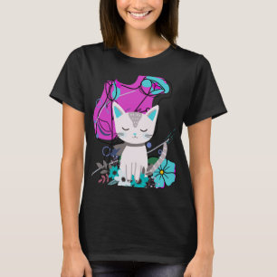 Een nieuwe trendy kleurrijke kattenliefhebber desi t-shirt