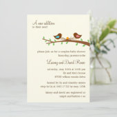 Een nieuwe uitnodiging tot het Baby shower van eie (Staand voorkant)