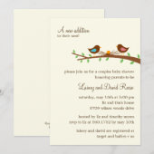 Een nieuwe uitnodiging tot het Baby shower van eie (Voorkant / Achterkant)