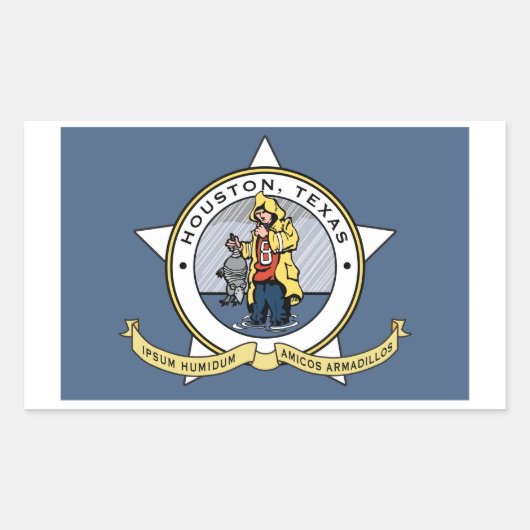 Een nieuwe vlag voor Houston sticker (Voorkant)