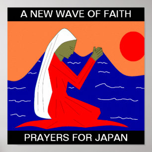 EEN NIEUWE WEG VAN FAITH PRAYERS VOOR JAPAN POSTER