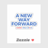 Een nieuwe weg vooruit - Harris Walz 2024 Sticker (Vel)