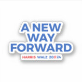 Een nieuwe weg vooruit - Harris Walz 2024 Sticker (Voorkant)
