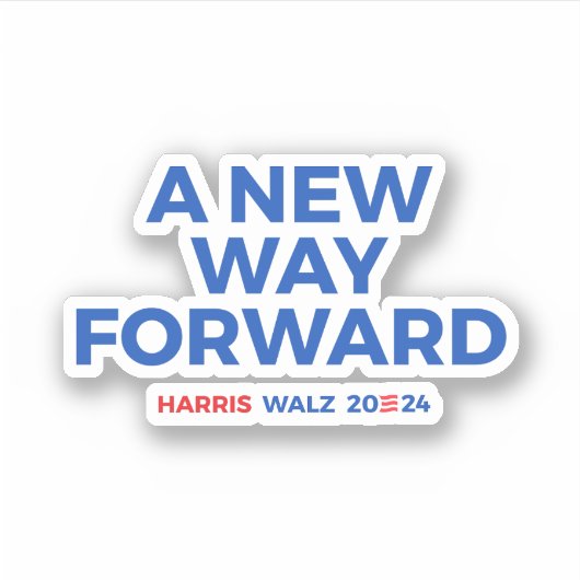 Een nieuwe weg vooruit - Harris Walz 2024 Sticker (Voorkant)