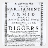 Een nieuwjaarsgeschenk vierkante sticker (Voorkant)