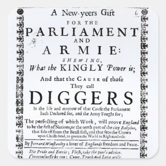 Een nieuwjaarsgeschenk vierkante sticker (Voorkant)