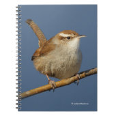 Een nieuwsgierig Bewick's Wren in de boom Notitieboek (Voorkant)