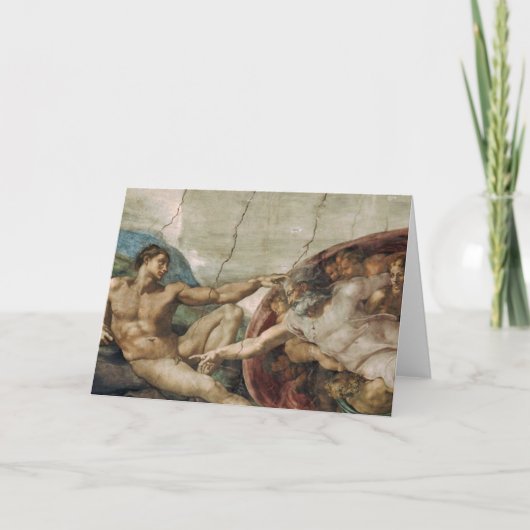 Een nieuwsgierige god. Christmas Feestdagen Kaart (Voorkant)