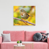 Een nieuwsgierige mest in de Blackberry-Struik Canvas Afdruk (Insitu (Woonkamer))