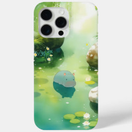 Een nijlpaard oase van kalmte iPhone 15 pro max hoesje