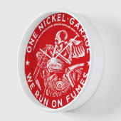 Een nikkel garage. We draaien op dampen Wall Clock (Hoek)