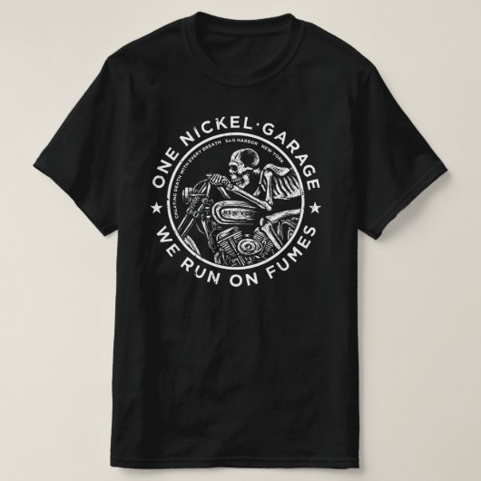 Eén nikkelarage / we lopen op een pomp t-shirt (Design voorkant)