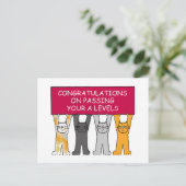 Een niveau doorgeven Gefeliciteerd Briefkaart (Staand voorkant)