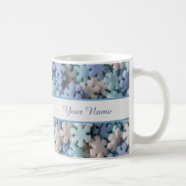 Een nobele sneeuwvlokken op de kerstmok personalis koffiemok