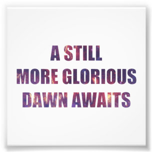 Een nog griezeliger dageraad wacht foto afdruk