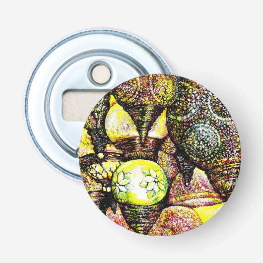 Een nog groter idee van kleur button flesopener (Voorkant)