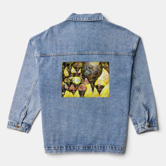 Een nog groter idee van kleur denim jacket (Achterkant)