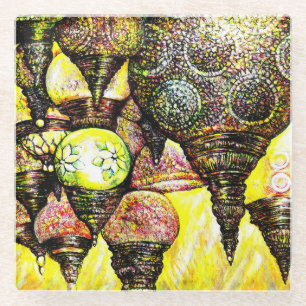 Een nog groter idee van kleur glazen onderzetter