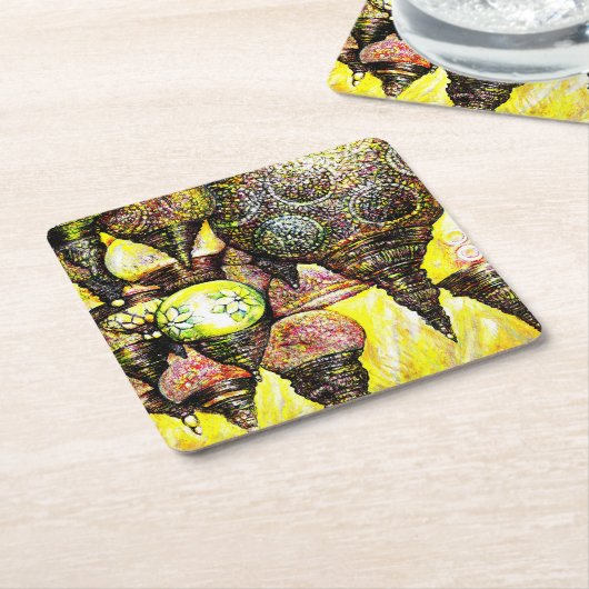 Een nog groter idee van kleur kartonnen onderzetters (Schuin)