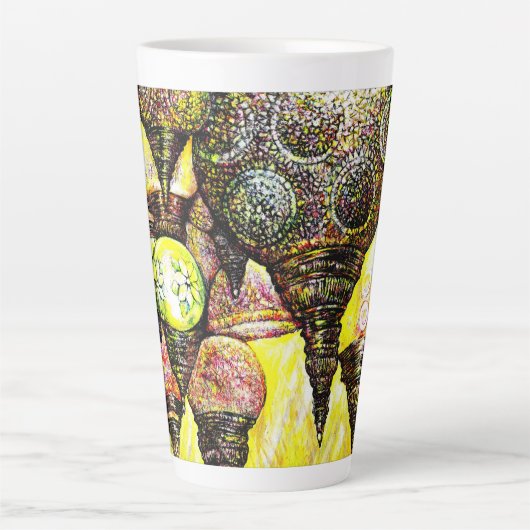 Een nog groter idee van kleur latte mok (Voorkant)