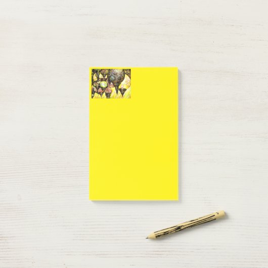 Een nog groter idee van kleur post-it® notes (Op bureau)
