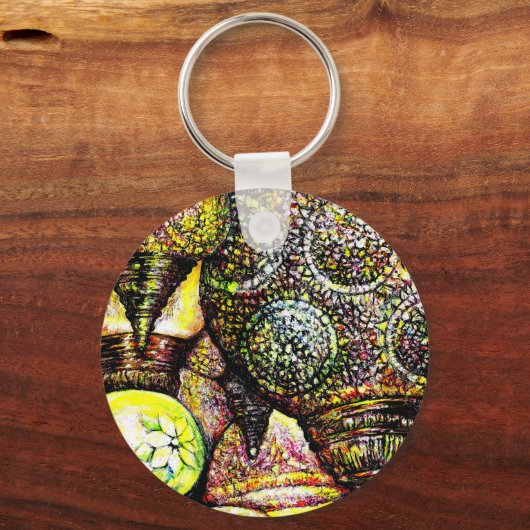 Een nog groter idee van kleur sleutelhanger (Achterkant)