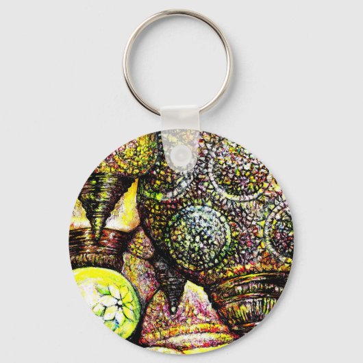 Een nog groter idee van kleur sleutelhanger (Achterkant)