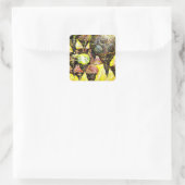 Een nog groter idee van kleur vierkante sticker (Tas)