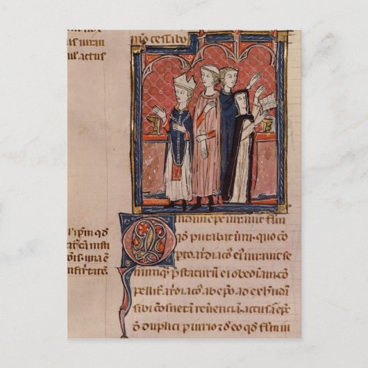 Een non die haar geloften en massa neemt briefkaart (Voorkant)