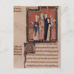 Een non die haar geloften en massa neemt briefkaart