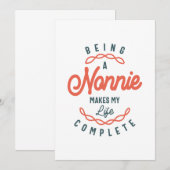 Een non-nie maakt mijn leven compleet Moederdag Bedankkaart (Voorkant / Achterkant)