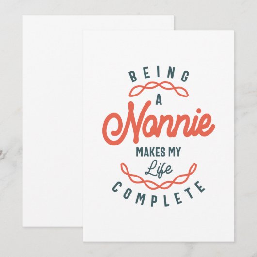 Een non-nie maakt mijn leven compleet Moederdag Bedankkaart (Voorkant / Achterkant)