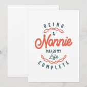 Een non-nie maakt mijn leven compleet Moederdag Kaart (Voorkant / Achterkant)
