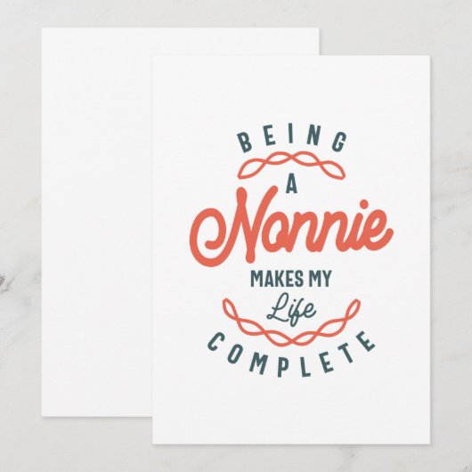 Een non-nie maakt mijn leven compleet Moederdag Kaart (Voorkant / Achterkant)