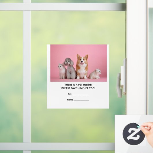 Eén noodredmiddel voor een pakket raamsticker (Huis)