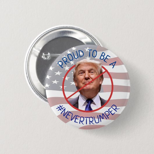 Een nooit-trump ronde button 5,7 cm (Voorkant /achterkant)