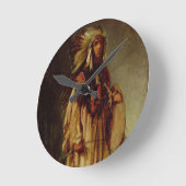 Een Noord-Amerikaanse Indiaan in een uitgebreid la Ronde Klok (Hoek)