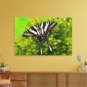 Een Noord-Amerikaanse Swallowtail Vlinder Canvas Afdruk (Insitu (Woonkamer))