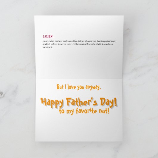 Een nootachtige Vaderdag Kaart (Binnen)