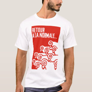 een normaal T-shirt met normale T-shirt retour