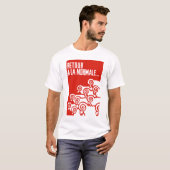 een normaal T-shirt met normale T-shirt retour (Voorkant volledig)