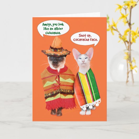 Een norse Cinco DE Mayo van Katten Kaart (Gele Bloem)