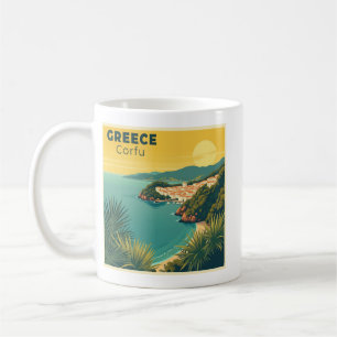 Een Nostalgische Klassieke Reisposter – Griekenlan Koffiemok