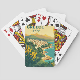 Een Nostalgische Klassieke Reisposter – Griekenlan Pokerkaarten