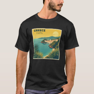 Een Nostalgische Klassieke Reisposter – Griekenlan T-shirt