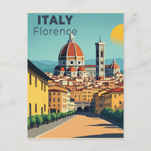 Een Nostalgische Klassieke Reisposter – Italië Flo Briefkaart