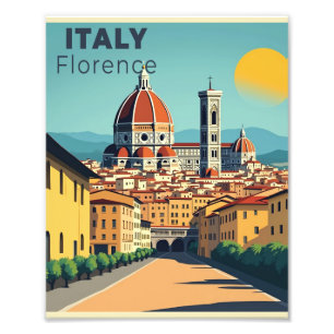 Een Nostalgische Klassieke Reisposter – Italië Flo Foto Afdruk