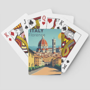 Een Nostalgische Klassieke Reisposter – Italië Flo Pokerkaarten