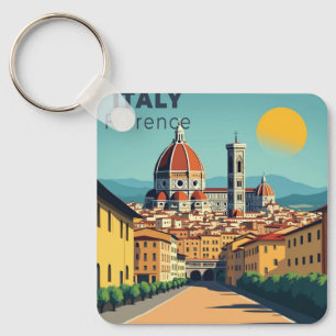 Een Nostalgische Klassieke Reisposter – Italië Flo Sleutelhanger