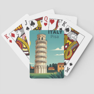 Een nostalgische klassieke reisposter – Italië Pis Pokerkaarten
